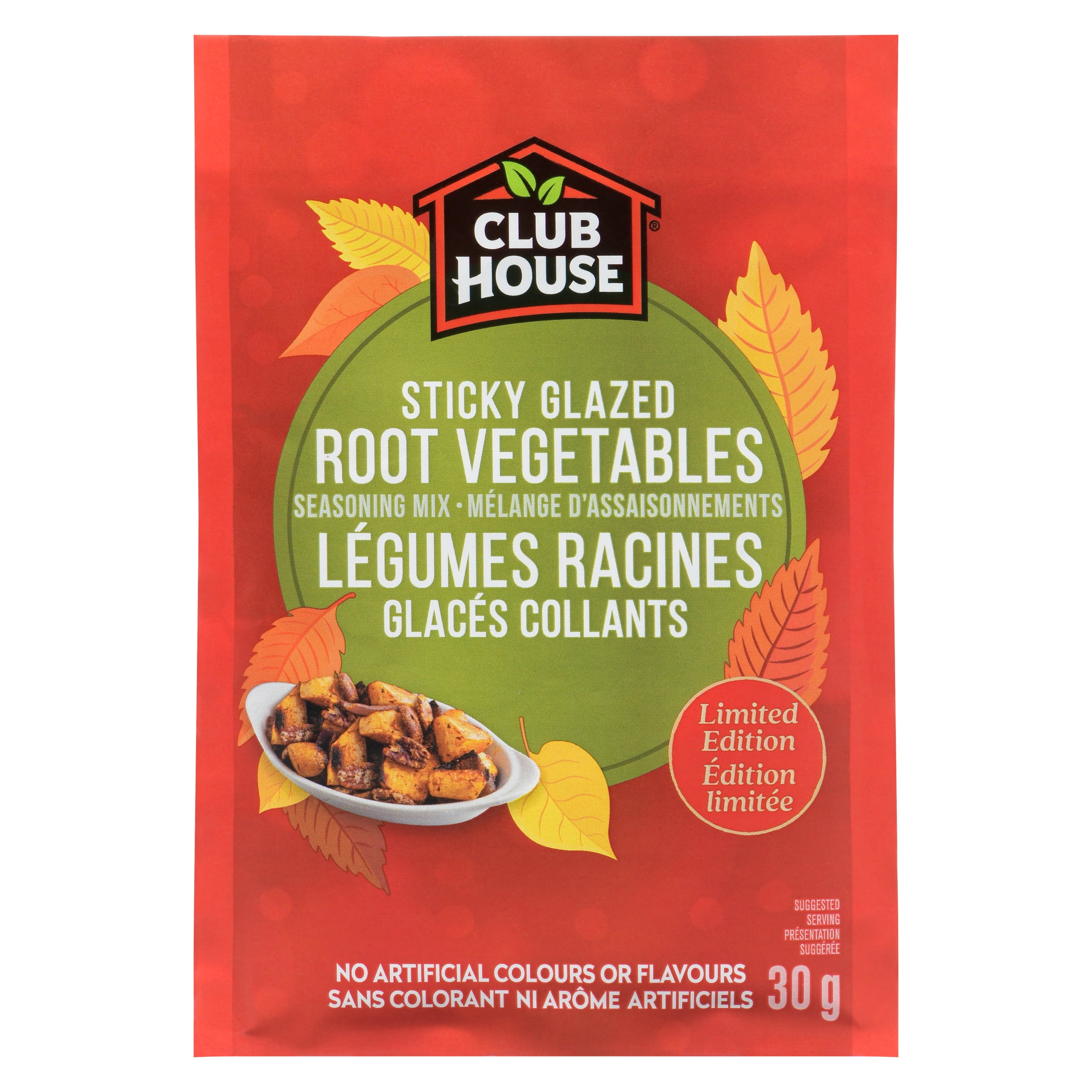 Sticky Glazed Root Vegetable Seasoning Mix, CLUB HOUSE STICKY GLAZED ROOT VEGETABLES SEASONING MIX