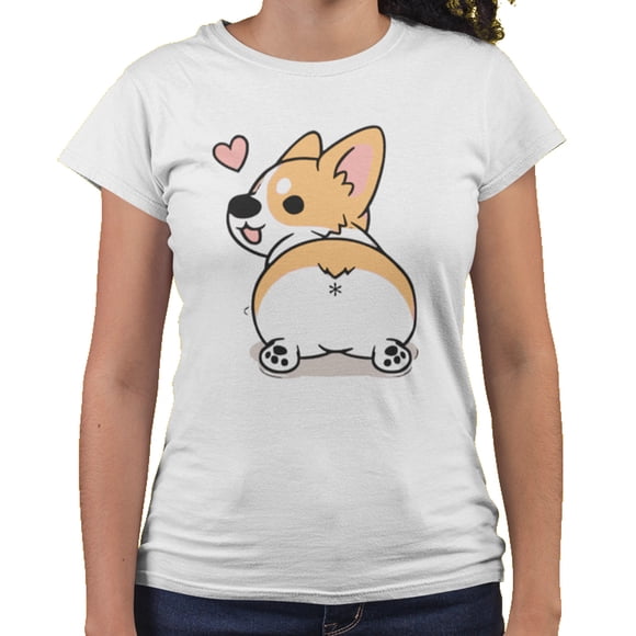 Playera Perrito Trasero Dama Once Playera manga corta
