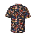 thumbnail image 3 of Uemuo Vintage Floral Printed Regular Fit Short Sleeve Casual Hawaiian Shirt for Men,Aloha shirt,Tropical shirt,Floral print shirt,Vacation Beach shirt-X-Large, 3 of 9