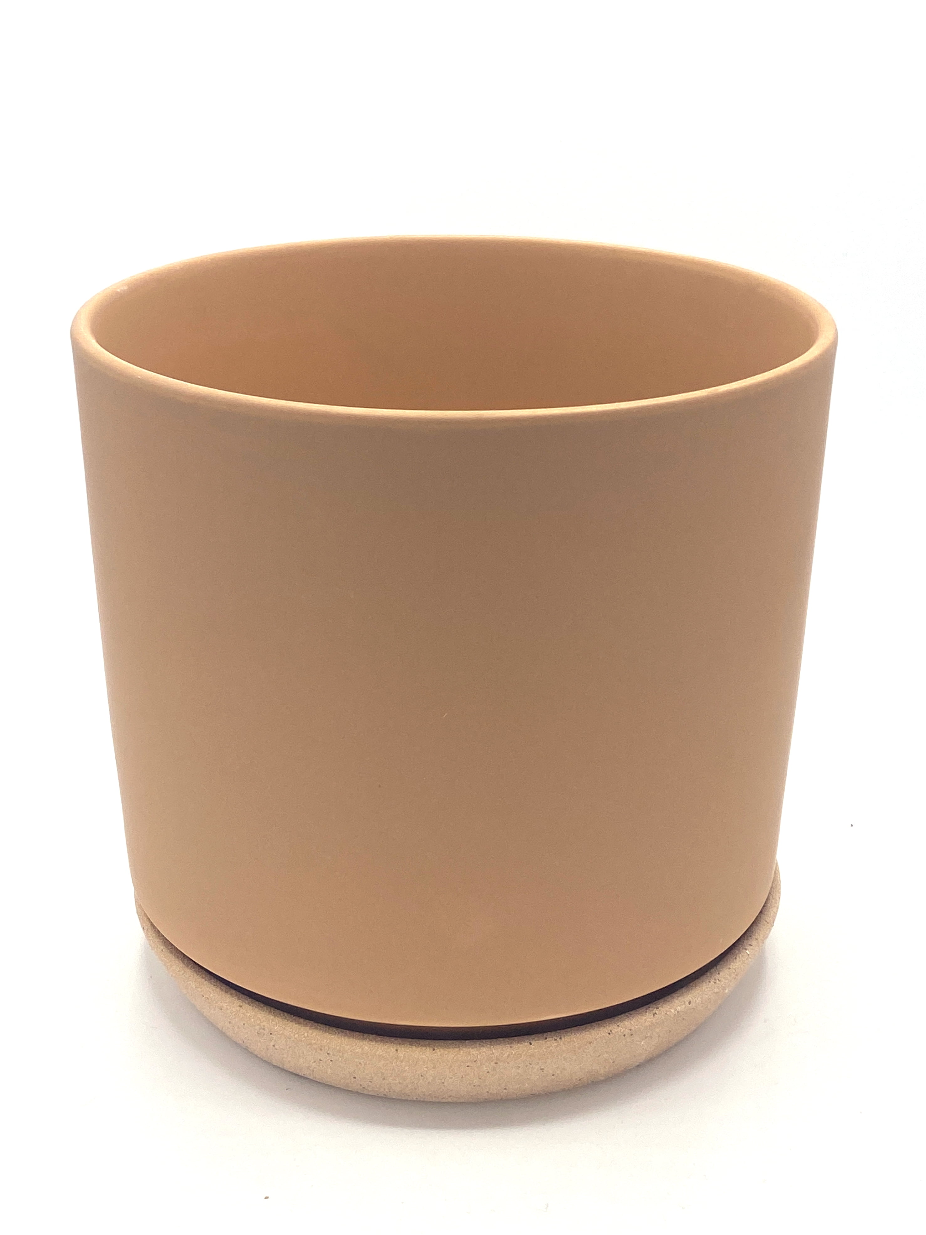 Ceramic Matte Finish Round Pot Planter with Builtin Drainage and