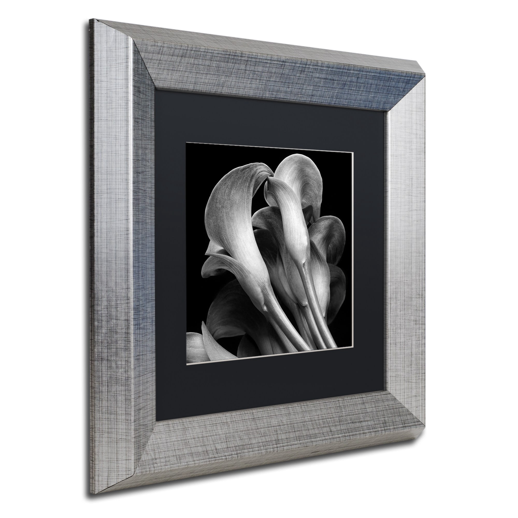 Michael Harrison 'Lillies' Black Matted Framed Art