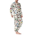 thumbnail image 2 of Sikiie Aabstract Eyes Mens Pajama Set, Soft Warm Long Sleeve Sleepwear, Cozy Button-Down Pjs for Men-Small, 2 of 7