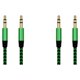 thumbnail image 3 of Tholdsy 3.5mm a cable reproductor de música cable auxiliar teléfono inteligente estéreo cable de audio portátil sonido del coche accesorio Verde 2Conjunto, 3 of 6