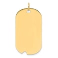 thumbnail image 3 of 14k Yellow Gold Solid Plain .011 Gauge Engravable Dog Tag with Notch Disc Charm Pendant, 3 of 5