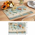 thumbnail image 6 of Nautical Boats Blue Placemats Set of 8 Coastal Ocean Vintage Hot Balloons Place Mats Indoor Wipeable Table Mats Washable Cloth Dining Table Placemats for Kitchen Holiday Party Home Decor 13x19 Inch, 6 of 9