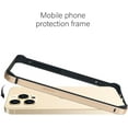 thumbnail image 3 of Compatible with iPhone 15 Pro Bumper Case Frame Edge Silicone Protective Ultra Thin Slim Lightweight Luxury Protection Shockproof Cover for Women Girls Man-Titanium Glod, 3 of 11