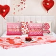 thumbnail image 3 of 4 Pcs Valentines Day Pillow Covers 18x18, Pink Car Love Hearts Be Mine Valentines Day Decor, Holiday Pillow Covers Decorations for Couch Sofa Living Room (Pink), 3 of 6
