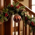 thumbnail image 5 of STPToys Christmas Decoration Electroplated Plastic Hanging Ball Ornament 8CM Coffee With Glitter Powder Faceted Geometric Design For Xmas Tree Home Holiday Decor, 5 of 6