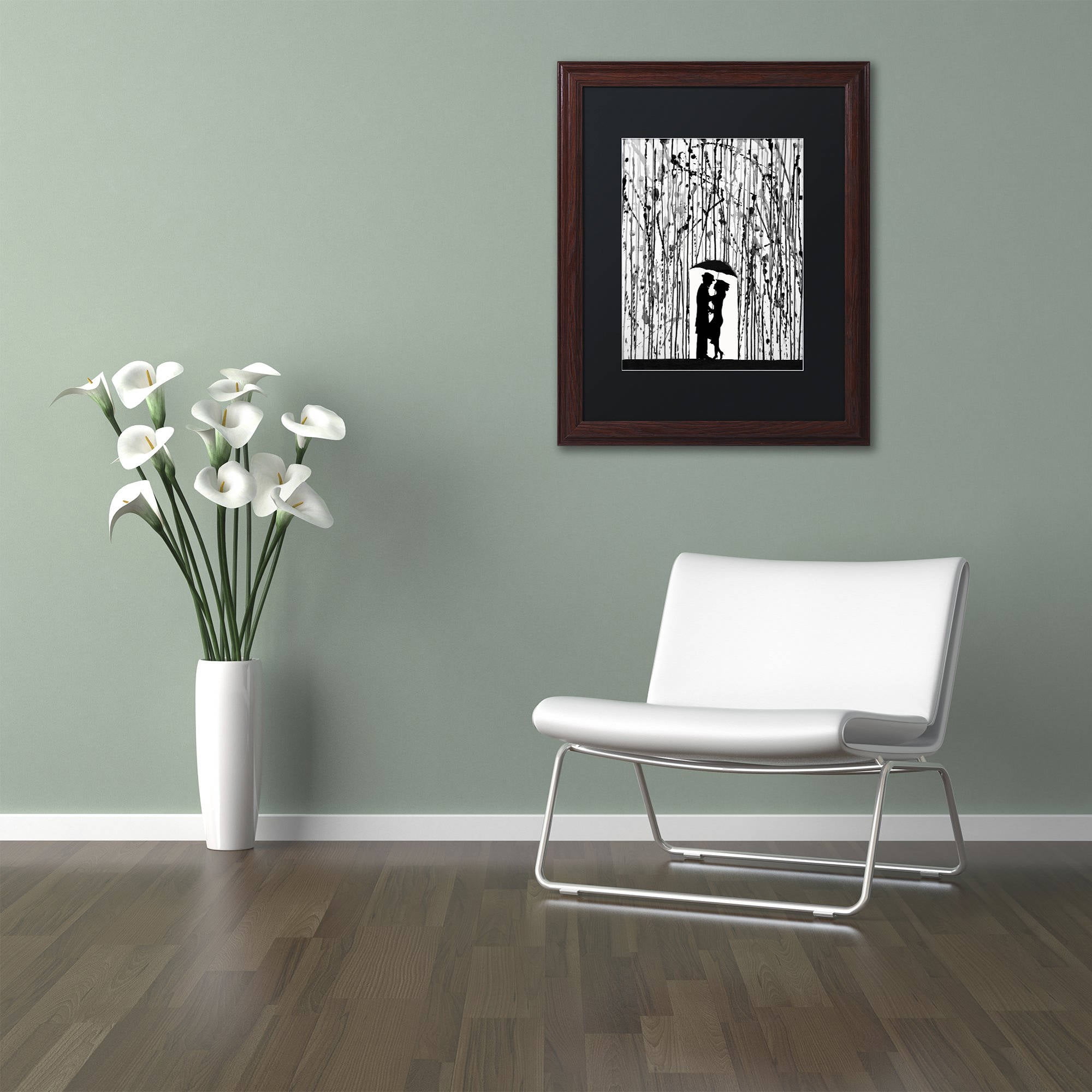 Trademark Fine Art 'Film Noir' Canvas Art by Marc Allante, Black Matte, Wood Frame