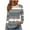 Gray, variant on Youyipin Long Sleeve Shirts for Women Women's Colorblock Striped Button Long Sleeve Crew Neck Tee Shirts Tops