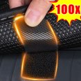 thumbnail image 2 of 100/2Pcs Carpet Fixing Stickers Self-Adhesive Hook And Loop Fastener Double Faced Car Floor Mats Fixed Patch Carpet Sheet Tapes Rectangle-(Black) 2PCS-(1 Pair), 2 of 6
