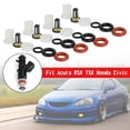 thumbnail image 2 of Kit de reparación de inyectores de combustible, 4 Uds., filtros, juntas tóricas compatibles con Acura RSX TSX Fit Honda Civic, 2 of 11