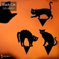 thumbnail image 2 of Spencer Black Metal Cat Silhouette Yard Signs with Stakes Halloween Decorations, Shadow Cutouts Scary Family Home Front Yard Party Plastic Decor, 2 of 8
