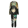 thumbnail image 4 of Demon Slayer Muichiro Tokito Unisex Onesie Pajamas Zipper Jumpsuit Hooded One Piece Sleepwear for Family Mens Womens, 4 of 8