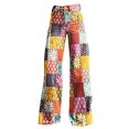thumbnail image 4 of Women's Casual Pants 2025 New Summer Flower Wide Leg Pants Lightweight And Loose Casual Colorful Pants Imitation Jeans, Women's Casual Pants XL, 4 of 4