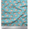 thumbnail image 1 of Soimoi Cotton Duck Fabric Check,Leaves & Rose Floral Fabric Prints by Yard 42 Inch Wide, 1 of 1