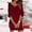 X-309Red, variant on YMNXA Womens Dress Long Sleeve V Neck Solid Color Comfortable Fashion Dresses For Daily Wear And Party Black L