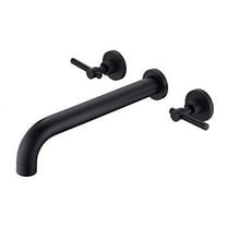 Sumerain S2134DW Solid Brass Matte Black Tub & Shower Faucet
