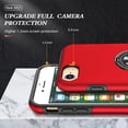 thumbnail image 4 of Case for iPhone 7 Plus iPhone 8 Plus,Dual Layer Hard Military Case with 360 Degree Ring Stand Silicone Bumper Shockproof Protective Case (Camera Protection) Magnetic Car Holder Cover-Red, 4 of 14