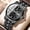 Black Steel-Black Surface-White Nail, variant on Men's watch, waterproof business quartz watch, men's watch with luminous display and calendar, men's sports high-end stainless steel wristwatch