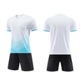 thumbnail image 2 of Kids' Dynamic 5-15Y 2 Piece Training Set, Short Sleeve Soccer Top & Shorts, Casual Sport Outfit White 12-13 Years, 2 of 6