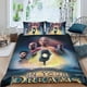 thumbnail image 2 of En Tus Sueños Conjunto de sábanas temático, trío de piezas, cómodo y amigable con la piel, diseño único, regalo de decoración para el hogar para familiares, amigos y fans,173cm *218cm, 2 of 6