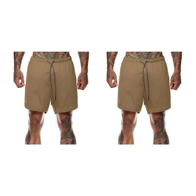 Naiovety Pantalones deportivos transpirables de verano para hombre con bolsillo para teléfono pantalones de ejercicio pantalones cortos de Type5 NO5