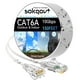 thumbnail image 1 of Cable Ethernet Sokqovt Cat6a de 150 pies para exteriores e interiores, blanco, 1 of 6