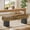 Brown & Black, variant on Finmind 63" Extra Long Dining Bench, Farmhouse Wooden End of Bed Bench for Bedroom, Shoe Seat Entryway Bench for Hallway, Living Room, Brown & Black