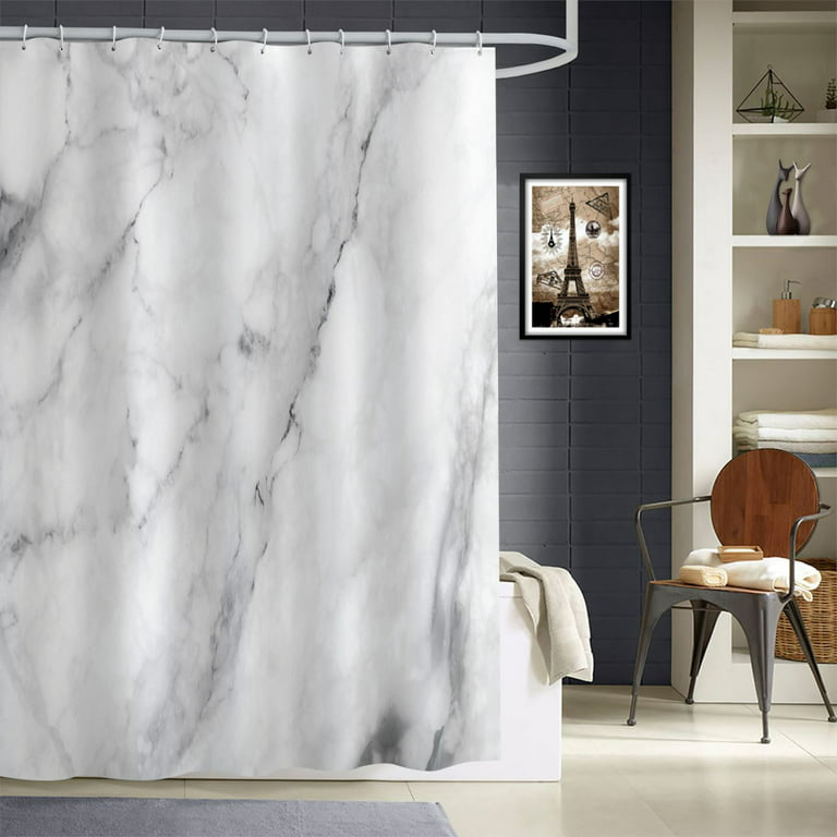 Joocar Marble Shower Curtain for Bathroom Decoration Fabric Shower Curtain Set with 12 Hooks,72x72, Size: 72 x 72, Color 4