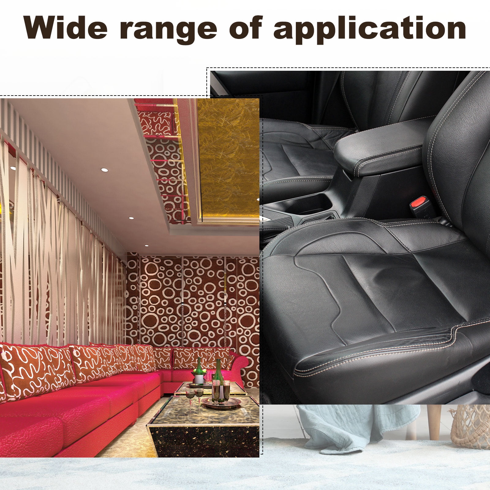 Uxcell 17.72 x 39.37 inch Leather Repair Patch, Breathable Perforated Self Adhesive Repair Patch for Furniture Couch Car Seats Sofa Repair 1Pcs (Gray)