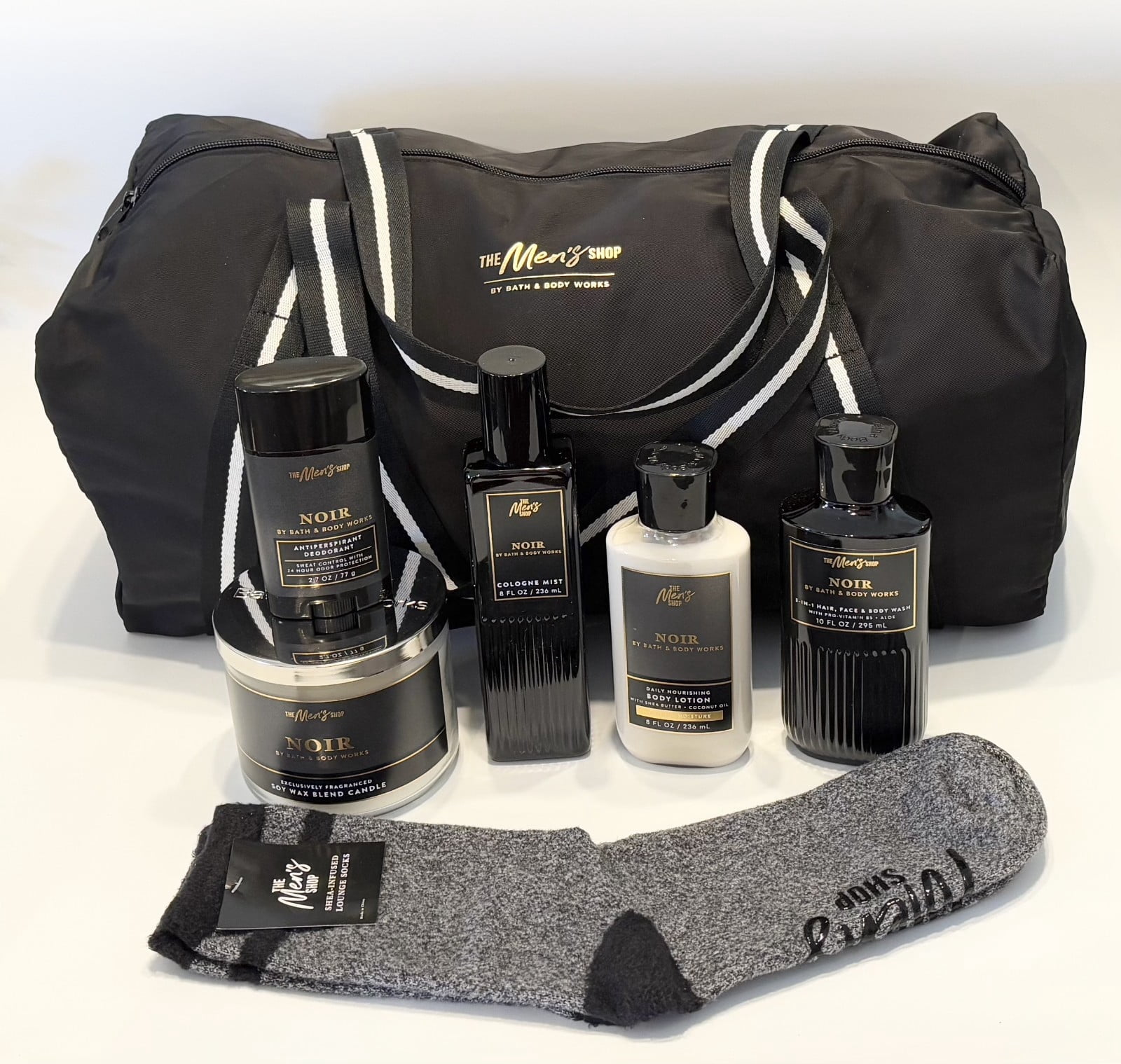 Bath & Body Works Mahogany Teakwood 4 Piece Men's Gift Bag Set