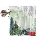 thumbnail image 3 of Fashnice Xmas Short Window Drapes Christmas Kitchen Valance Cafe Tier Slot Top Window Treatments Rod Pocket Window Curtain Style-D 1pc-Top Valance:W:54"xL:18", 3 of 3