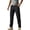 Black, variant on Cargo Pants for Men, Straight Leg Elastic Waist Relaxed Fit, Fall Outdoor Hiking Work Trousers, 30-38
