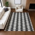 thumbnail image 6 of Addison Rugs Chantille Indoor/Outdoor Transitional Geometric Black Machine Washable Rectangle Rug, 10' x 14', 6 of 8
