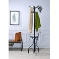 thumbnail image 4 of ACME Bobbi Coat Rack with 12 Hooks, Umbrella Stand, Black, 4 of 4