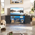 thumbnail image 5 of Tydimor Modern TV Stand for TVs up to 80", LED Entertainment Center with Power Outlets and 6 Drawers, Media Console with Storage for Living Room, Black, 5 of 8