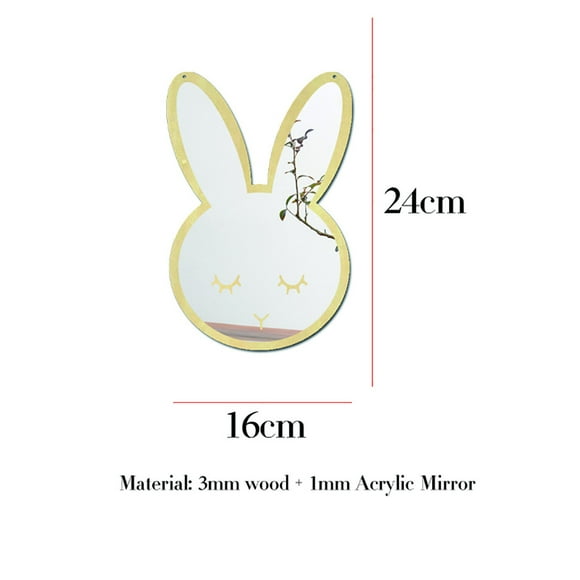 EGNMCR Room Decor Home Decor Nordic Wood Acrylic Mirror Wall Camera Props Wall Decoration A Acrylic Mirror