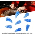 thumbnail image 4 of Yazoeia 8Pcs Guzheng Finger Picks Elastic Professional Guzheng String Nail Covers Reusable String Instrument Replacement Parts (Mountain Color) CJC912-185904, 4 of 9