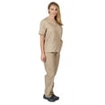 thumbnail image 2 of ACTIVE UNIFORMS Women Scrub Set Medical Scrub Top and Pants (Khaki, Large), 2 of 6