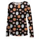 thumbnail image 5 of Camiseta de moda Sexy informal de Halloween para mujer, camiseta estampada de manga larga con cuello redondo y fruncido, blusa, Tops Pompotops FGAJ8008, 5 of 5