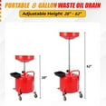 thumbnail image 5 of 8 Gallon Waste Oil Drain Change Tank, Portable Oil Drain Container,Air Operated Fluid Drain Disposal Waste Oil Drain Change Tank with 15"Funnel Adjustable Height 28-62",with 360° Wheels & Toolbox, 5 of 7