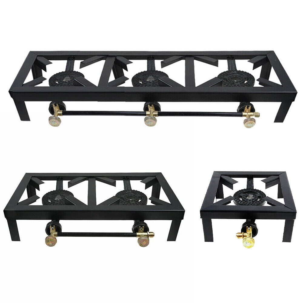 1/2/3 Stove Portable Camping Gas Stove Cast Iron Propane LPG BBQ Cooker Burner
