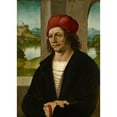 thumbnail image 3 of Hans Leonhard Schäufelein 11x14 Black Modern Framed Museum Art Print Titled - Portrait of a Man with Red Cap (1505-06), 3 of 5
