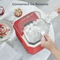 thumbnail image 4 of Auseo Portable Countertop Ice Maker, 26Lbs/24H, 9 Bullet-Shaped Ice in 8 Mins, with Handle/Ice Scoop/Ice Basket, for Home/Office/Bar/Party (Red), 4 of 9