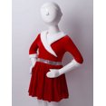 thumbnail image 4 of renvena Robe de Noël en Velours à Manches Longues pour Filles Enfants Robe de Danse Fantaisie Rouge B 8, 4 of 10