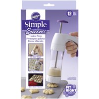 Wilton Simple Success Cookie Press, 13-Piece Spritz Cookie Hand-Press