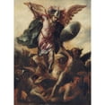 thumbnail image 3 of Cristóbal De Villalpando 19x24 Black Modern Framed Museum Art Print Titled - Saint Michael Vanquishing the Devil, 3 of 5