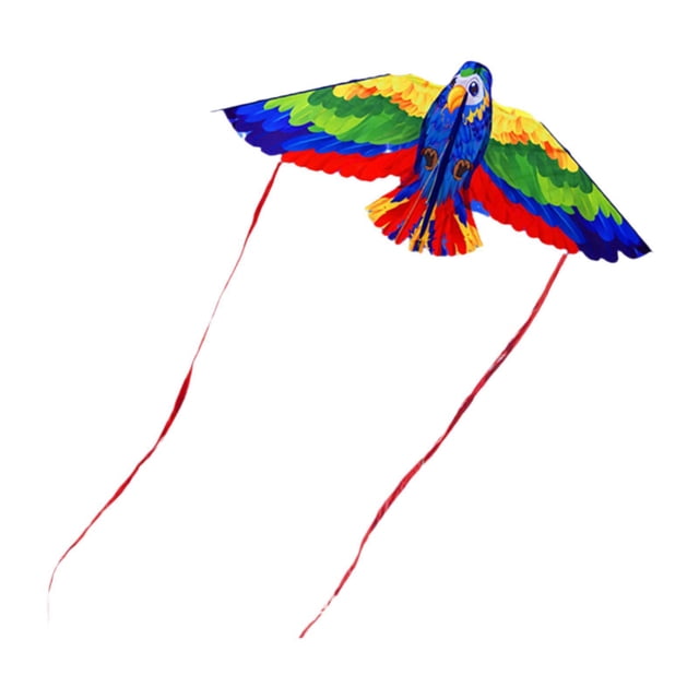 Lipstore Parrot Kite Portable Children Flying Game for Beach Outdoor Games Activities Blue