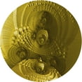 thumbnail image 1 of Ahgly Company Machine Washable Indoor Round Transitional Orange Gold Area Rugs, 3' Round, 1 of 7